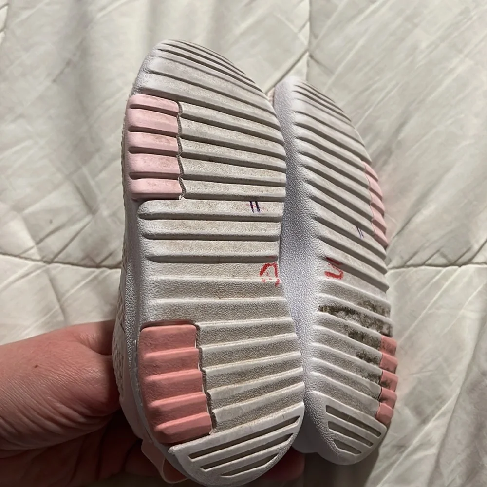 $9 ADD ON ADIDAS 8C c8 Girls Racer TR‎ 2.0 Running Shoes in Gray Pink size 8K